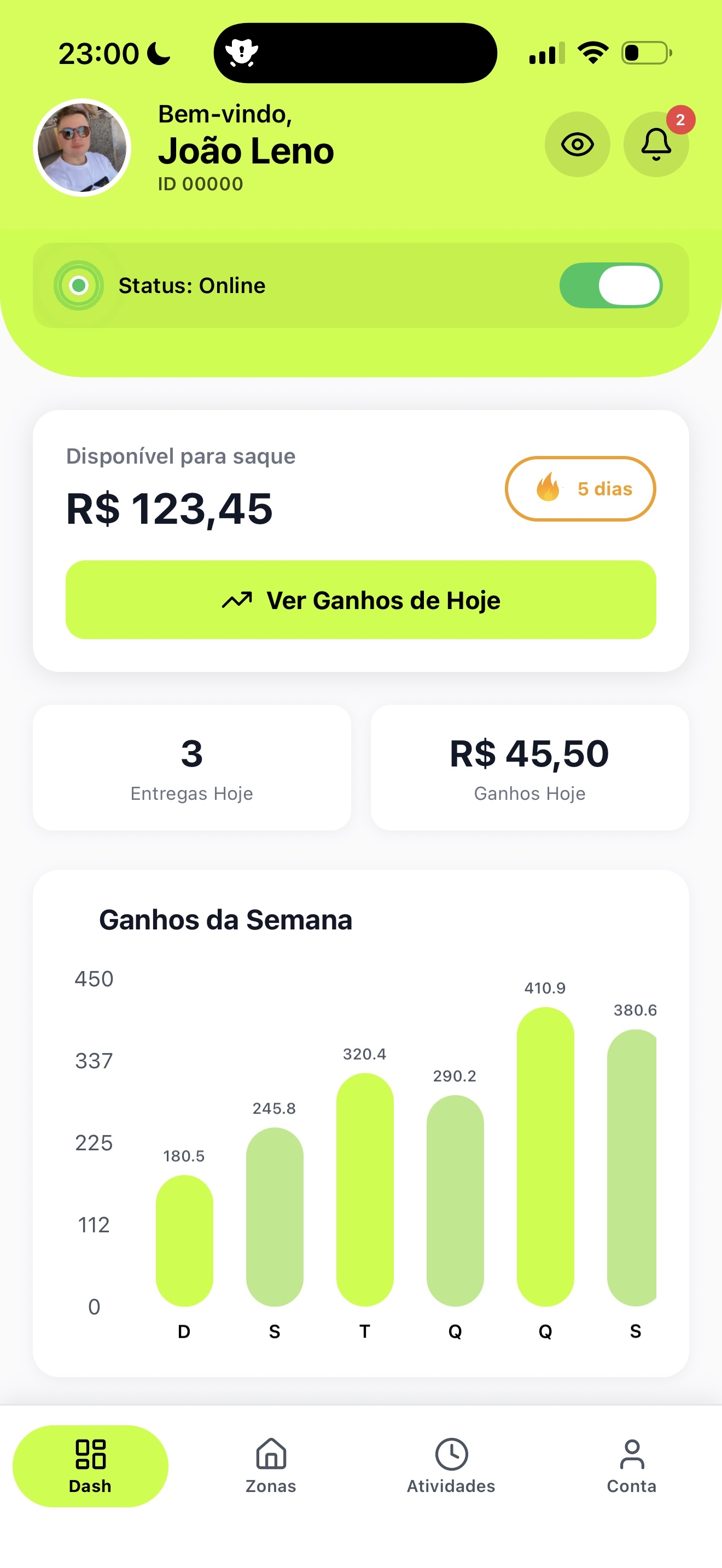 Print do app - onboarding/login